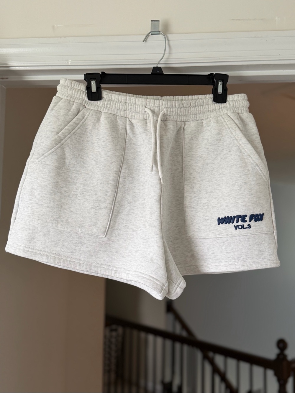 White Fox Vol. 3 Oversized Sweat Shorts Gray Size L. New without tags.